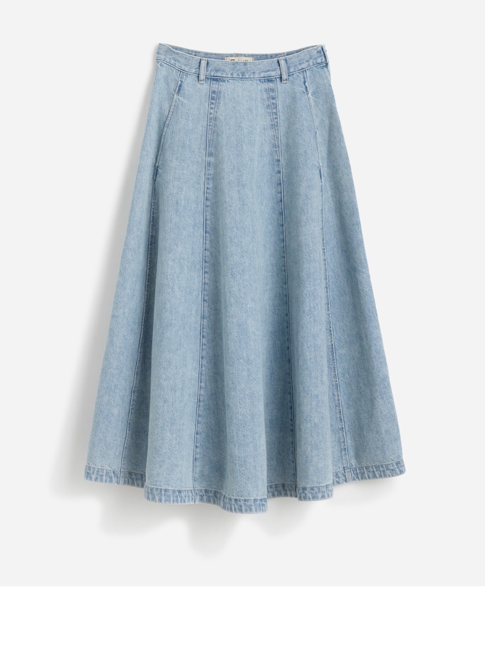 Madewell Light Blue Denim Midi Skirt